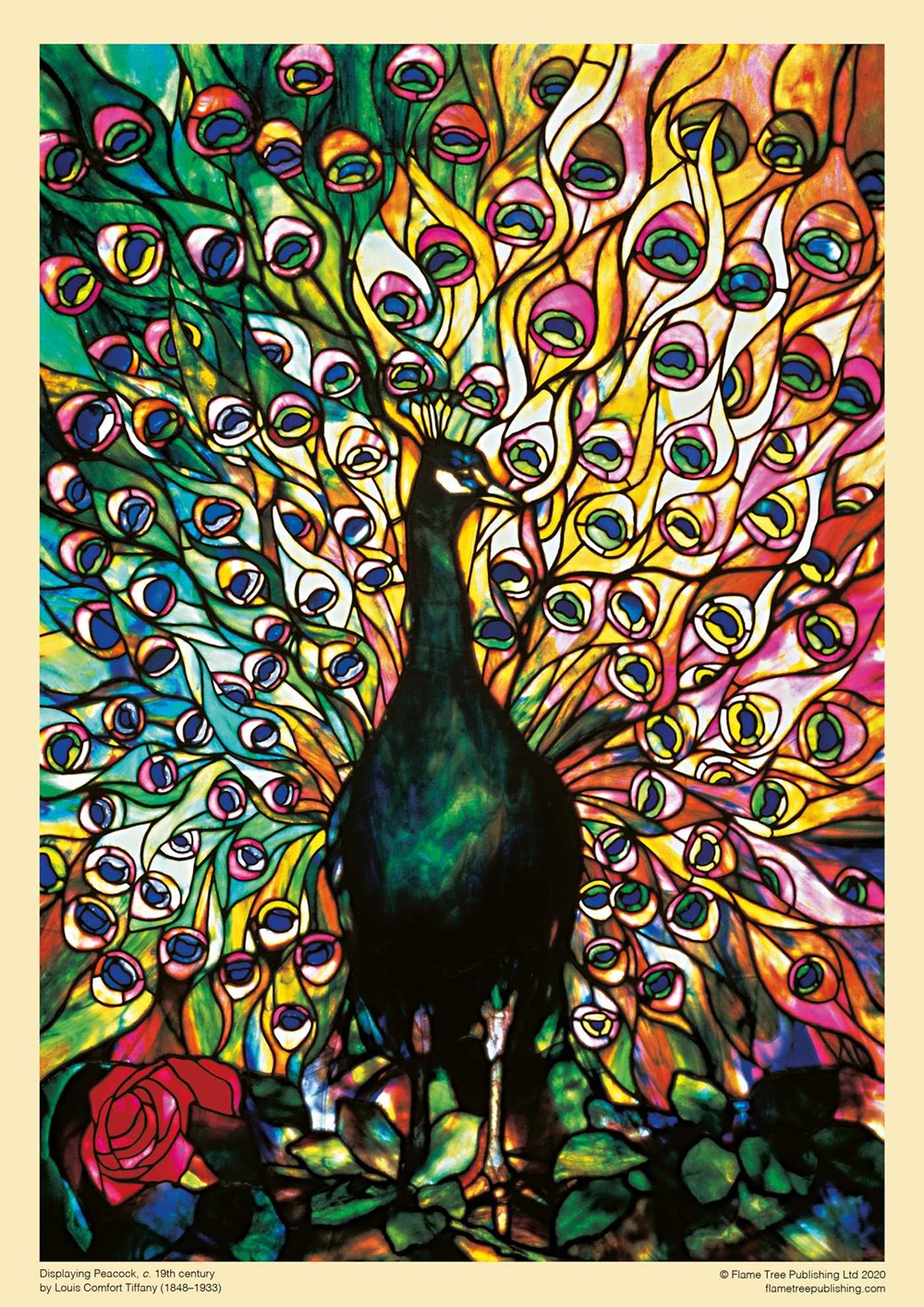 Rompecabezas de 1000 piezas Louis Comfort Tiffany "Displaying Peacock"