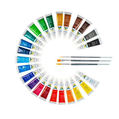 Economy-grade Acrylic Paint Set of 24 colors