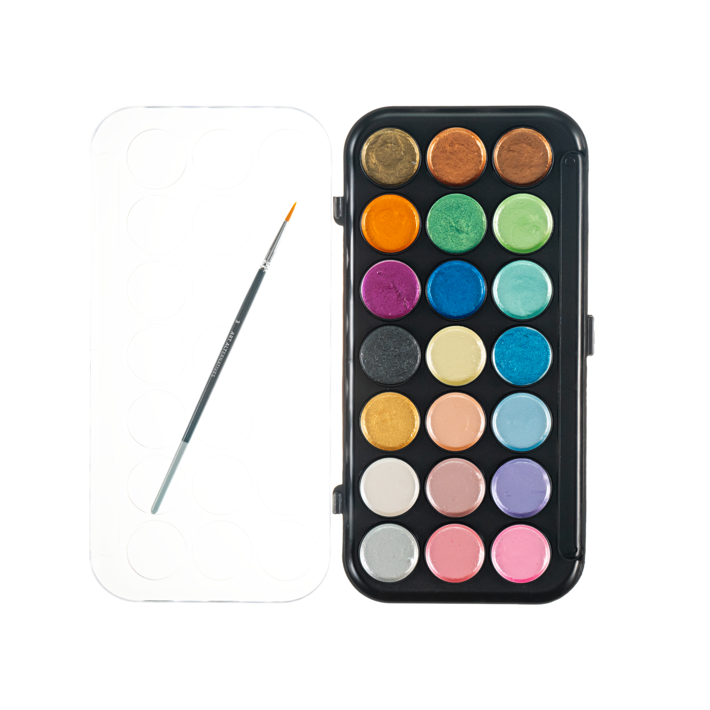 Pearlescent Watercolor & Brush Set 21 Colors