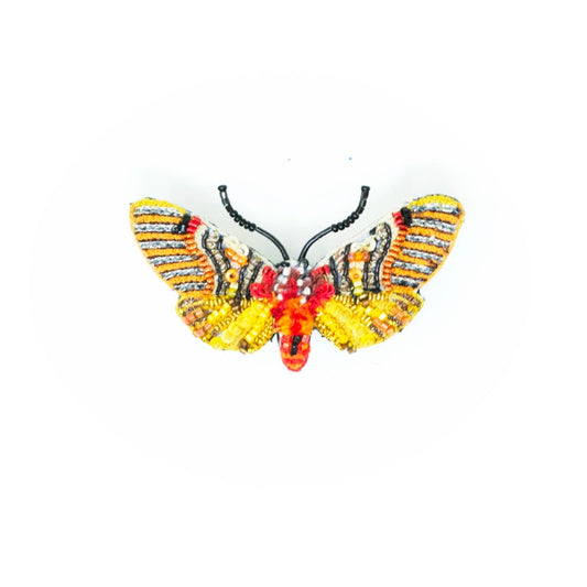 Anaxita Moth Embroidered Brooch