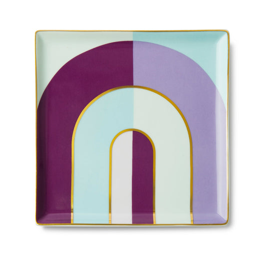Riviera Arch Ceramic Tray - Purple & Blue