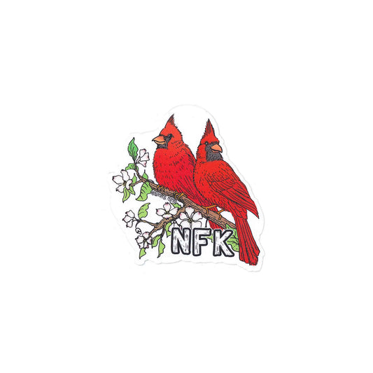 Dogwood Cardinals Vinyl Sticker