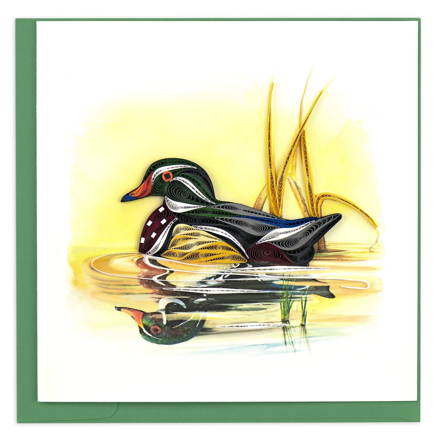 Quilled Wood Duck Blank Card