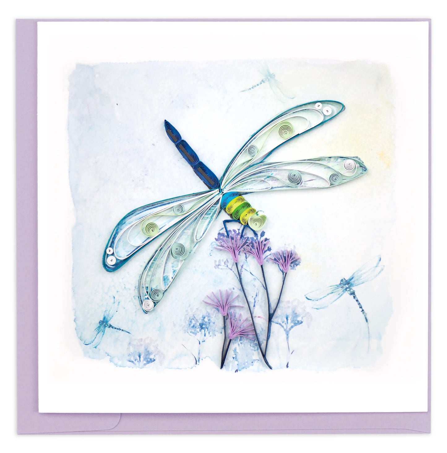 Quilled Emperor Dragonfly Blank Card