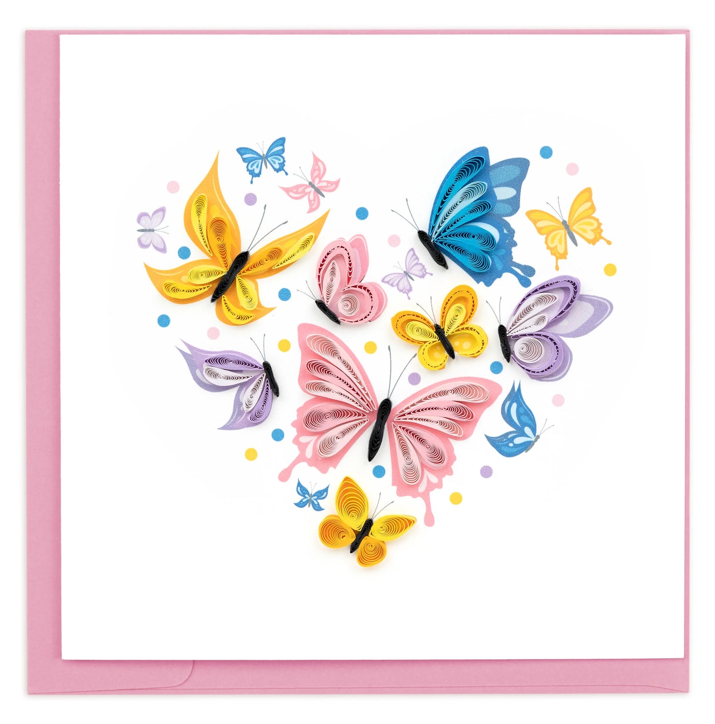 Quilled Butterfly Heart Blank Card