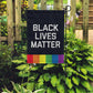 Black Lives Matter + Pride Garden Flags