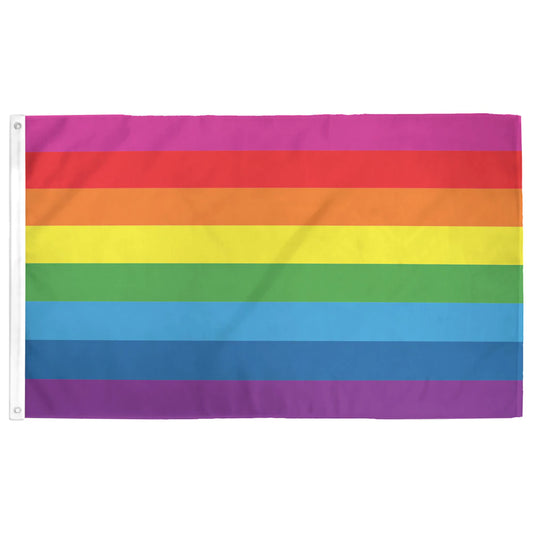 Bandera del orgullo arcoíris (diseño original de Gilbert Baker)