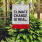 El cambio climático es una bandera de jardín real