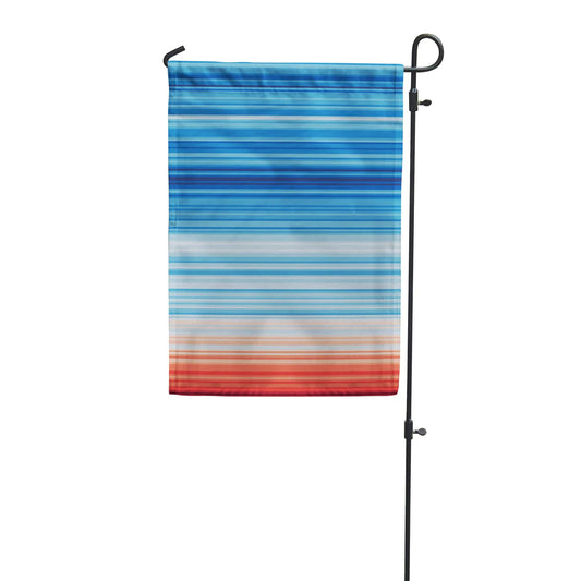 Bandera de jardín de rayas de calentamiento climático
