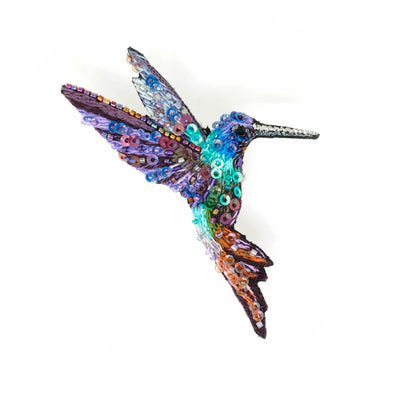 Colibri Hummingbird Embroidered Brooch - Chrysler Museum Shop