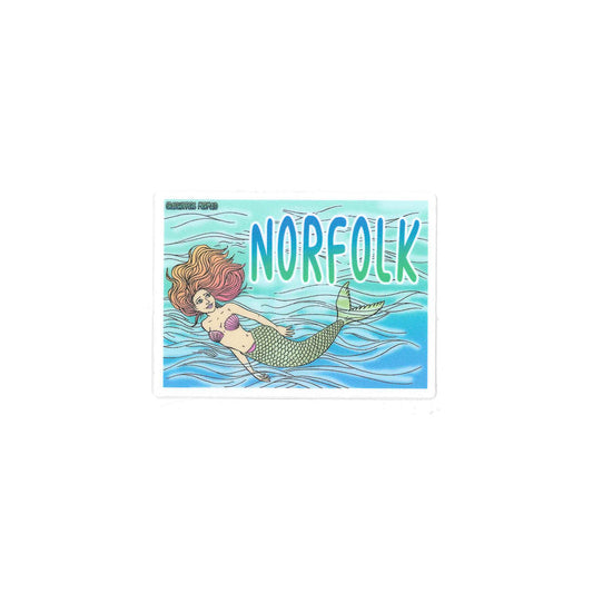 Pegatina de vinilo de sirena de Norfolk