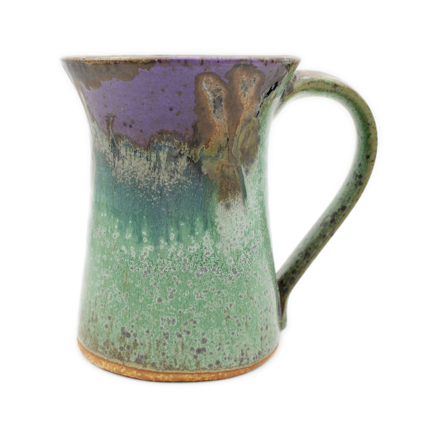 Hand-thrown Mug with Purple & Green Glaze
