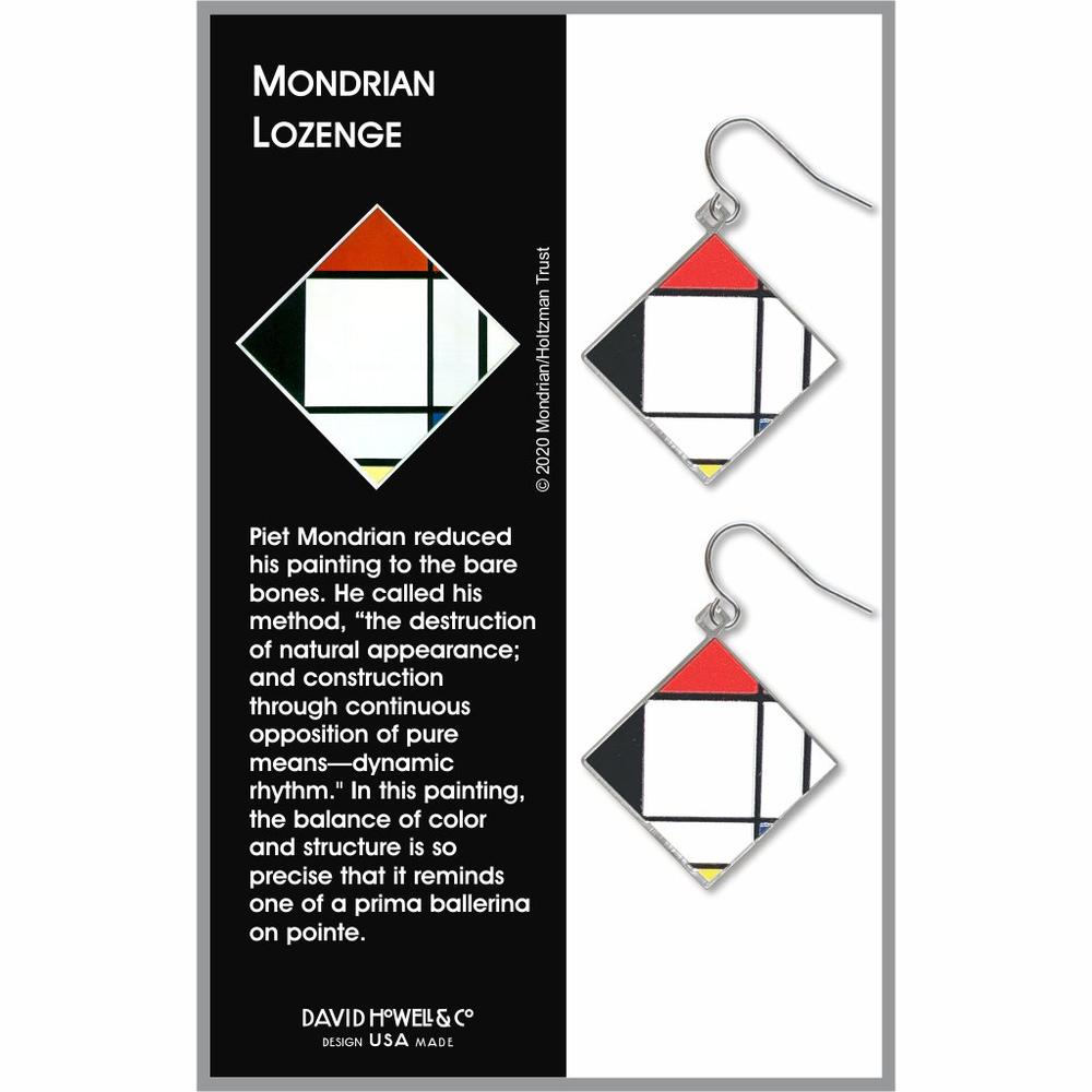 Piet Mondrian Lozenge Earrings - Chrysler Museum of Art Shop
