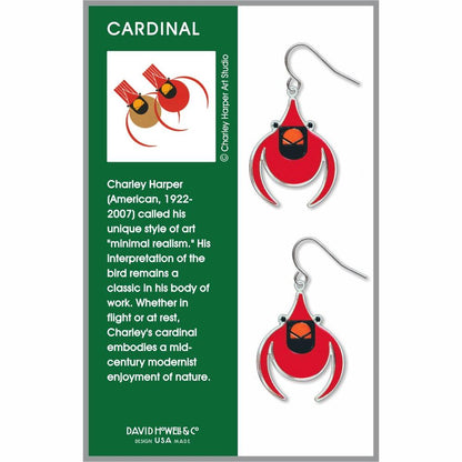 Roter Kardinal Ohrringe