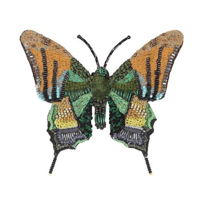 Emperor of India Butterfly Embroidered Brooch