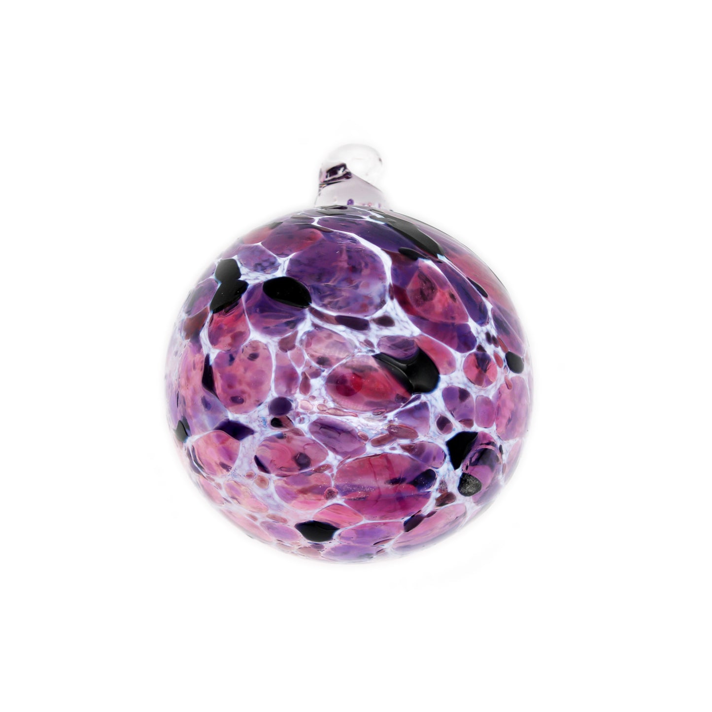 Glass Round Ornament: Purple Mix