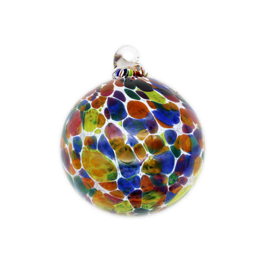 Glass Round Ornament: Rainbow Mix