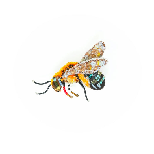 Flying Bee Embroidered Brooch - Chrysler Museum Shop