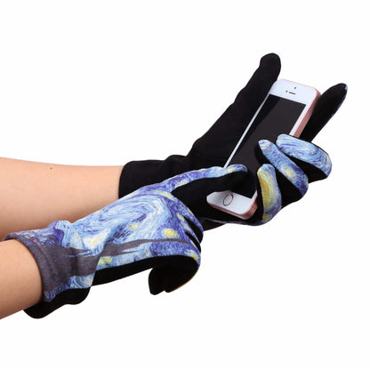 Van Gogh "Starry Night" Touch Screen Gloves