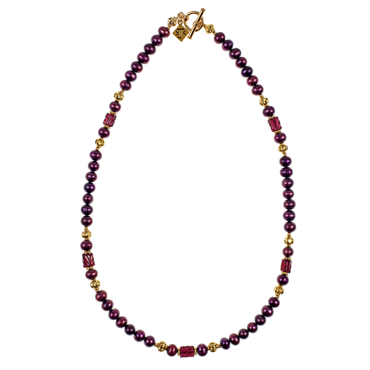 Carved Garnet and Cranberry Pearl Choker - Chrysler Museum Shop