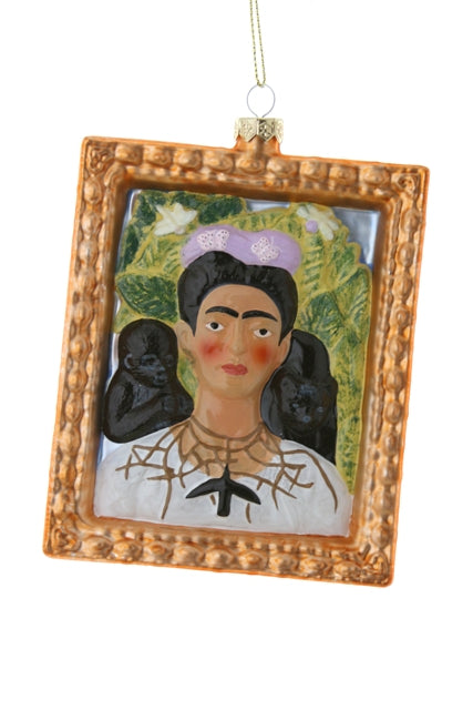 Adorno de vidrio: Autorretrato de Frida Kahlo
