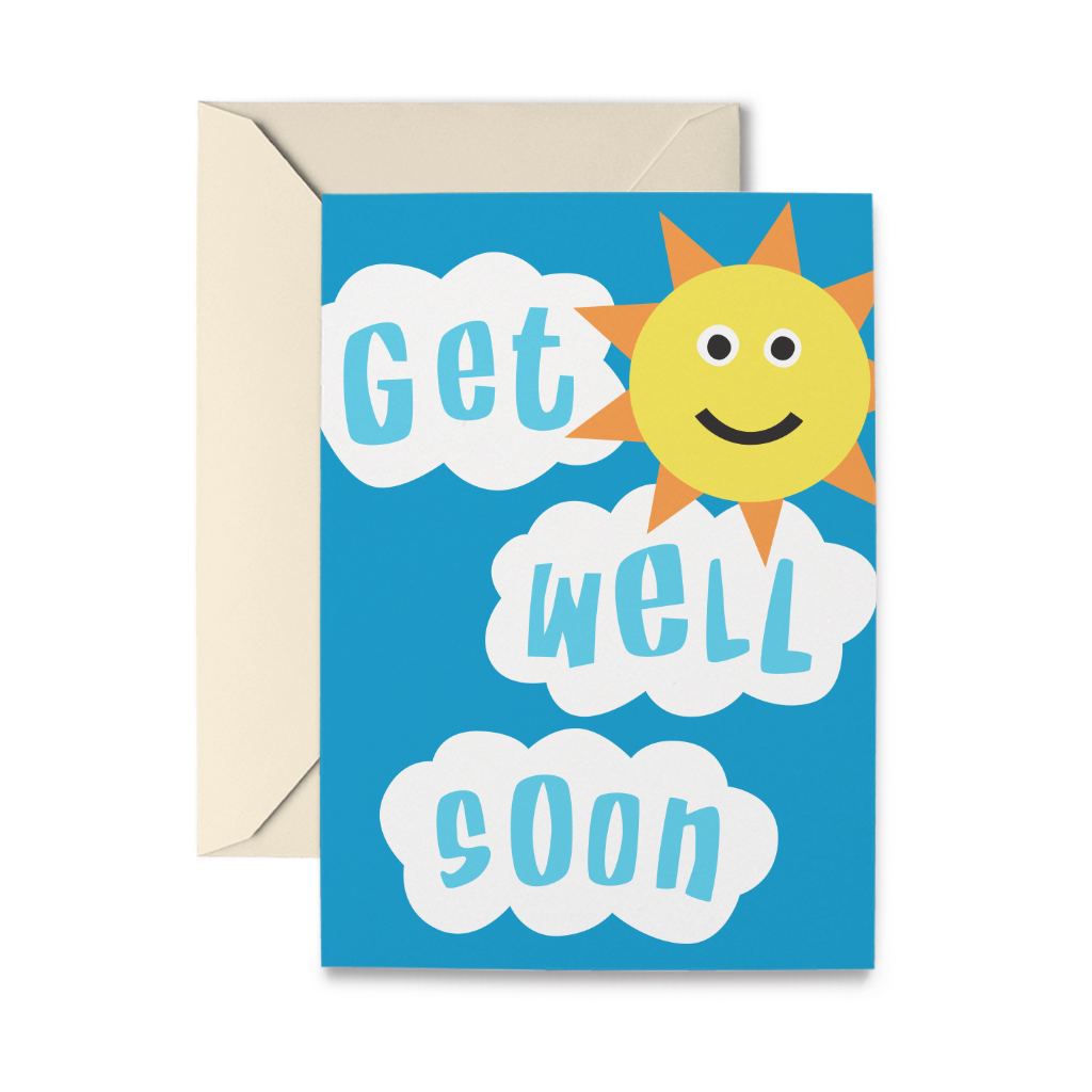 Get Well Sun Greeting Card