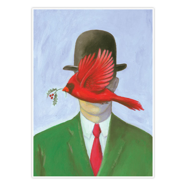 Magritte Cardinal Holiday Card