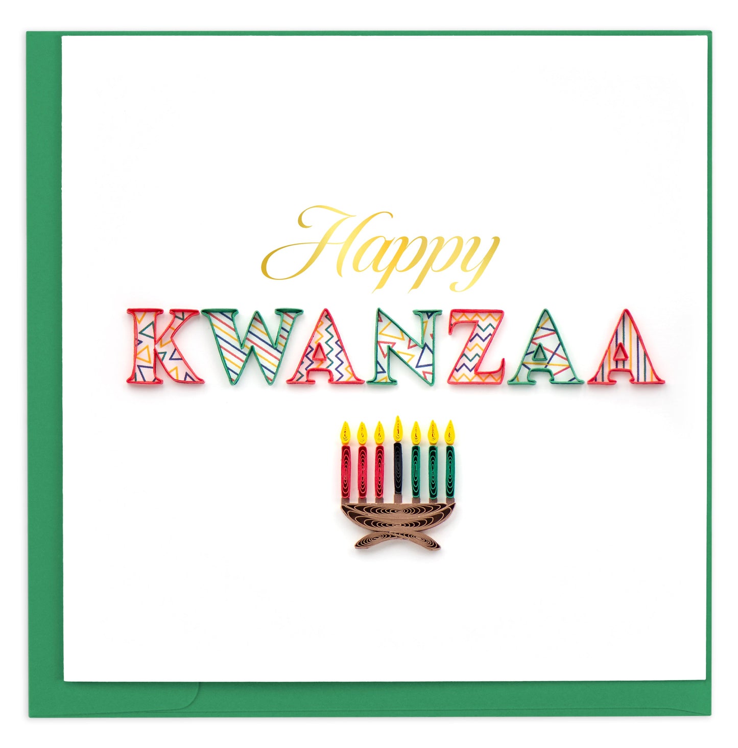 Quilled "Happy Kwanzaa"-Grußkarte