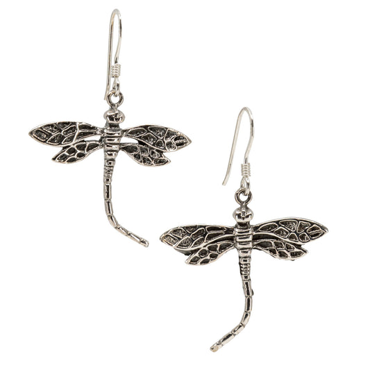 Silver Dragonfly Earrings - Chrysler Museum Shop