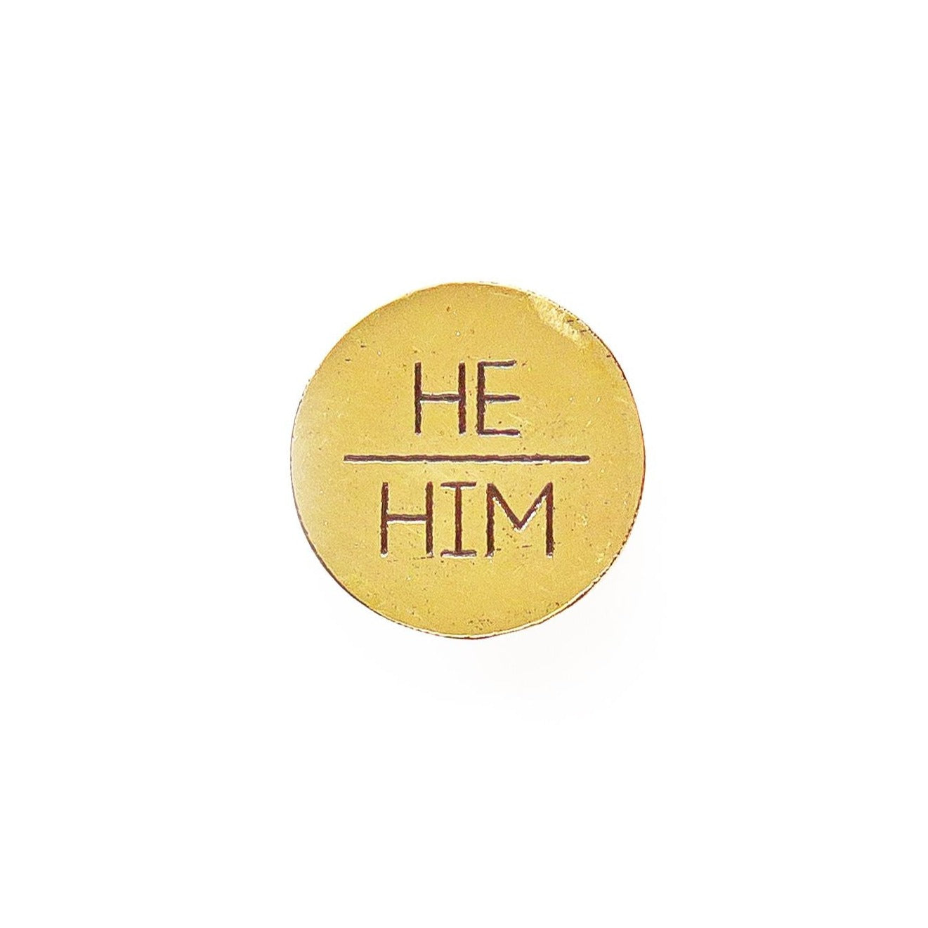 Brass Pronoun Pins - Chrysler Museum Shop