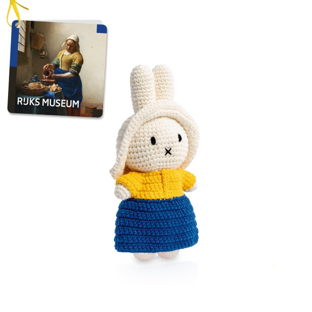 Miffy Handmade Knit Doll with Vermeer-Inspired Dress