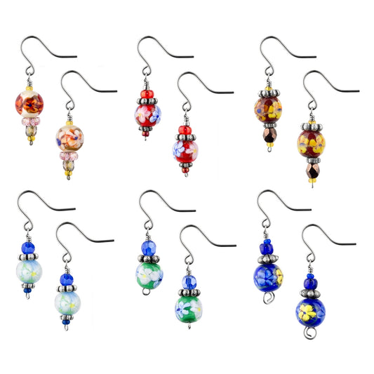 Bohemian Glass Bead Drop Earrings - Chrysler Museum Shop