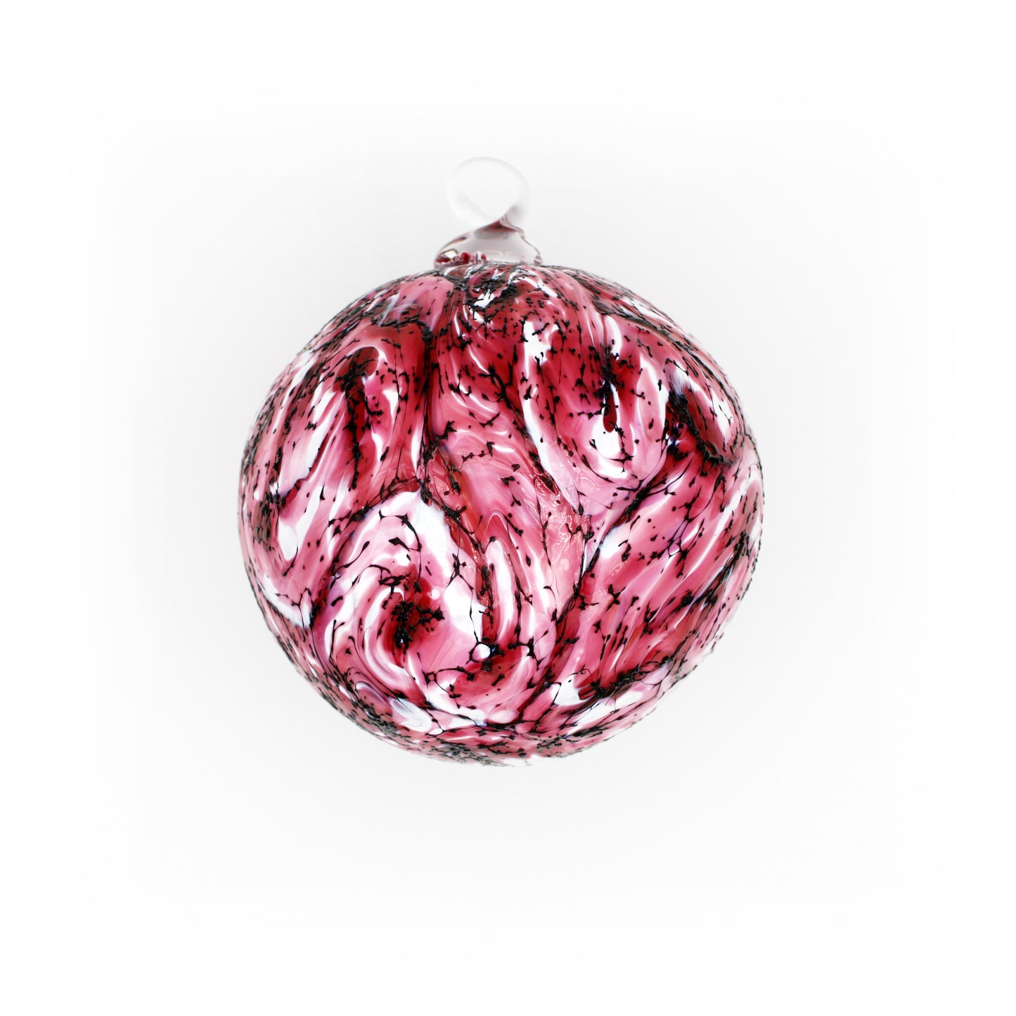 Blown Glass Ornament: Magenta Candy