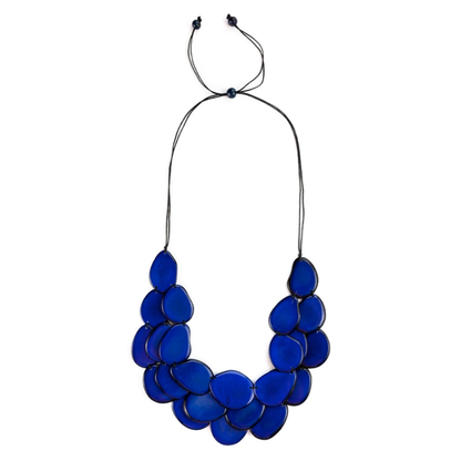 Amigas Tagua-Halskette: Königsblau