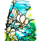 Tiffany „Magnolia Landscape“ Erweiterbare Vase