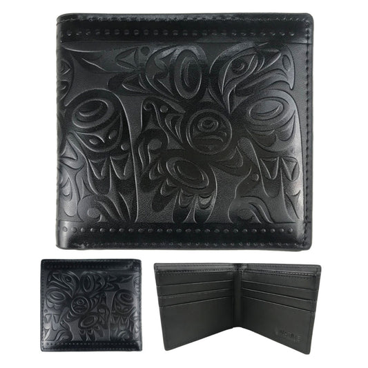 Salish Eagle Embossed Leather Wallet