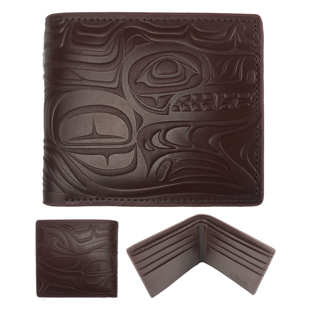 Spirit Wolf Embossed Leather Wallet