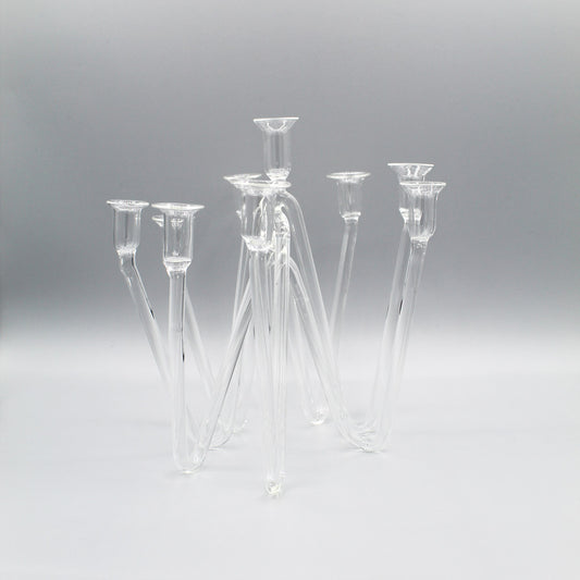 Contemporary Glass Menorah