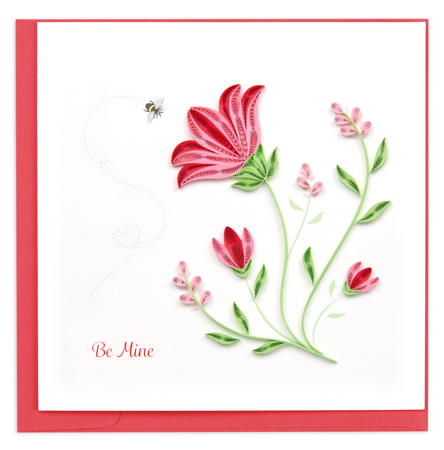 Quilled "Be Mine" Valentine Greeting Card