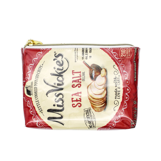 Miss Vickies Meersalz-Chips, große recycelte Tasche mit Reißverschluss