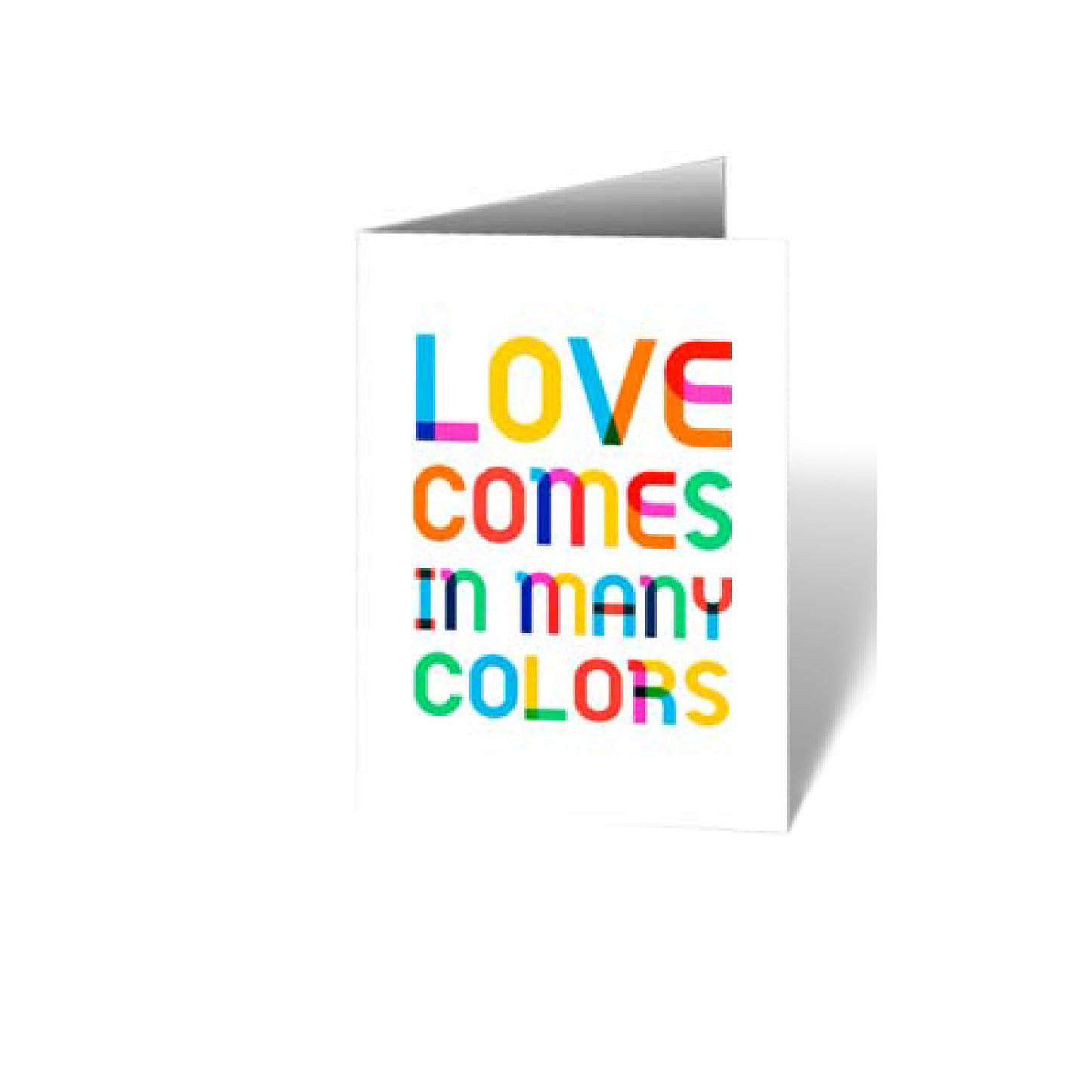 Liebe kommt in viele Farben leere Karte