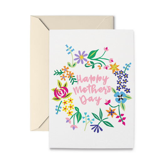 Mother's Day Wreath Greeting Card