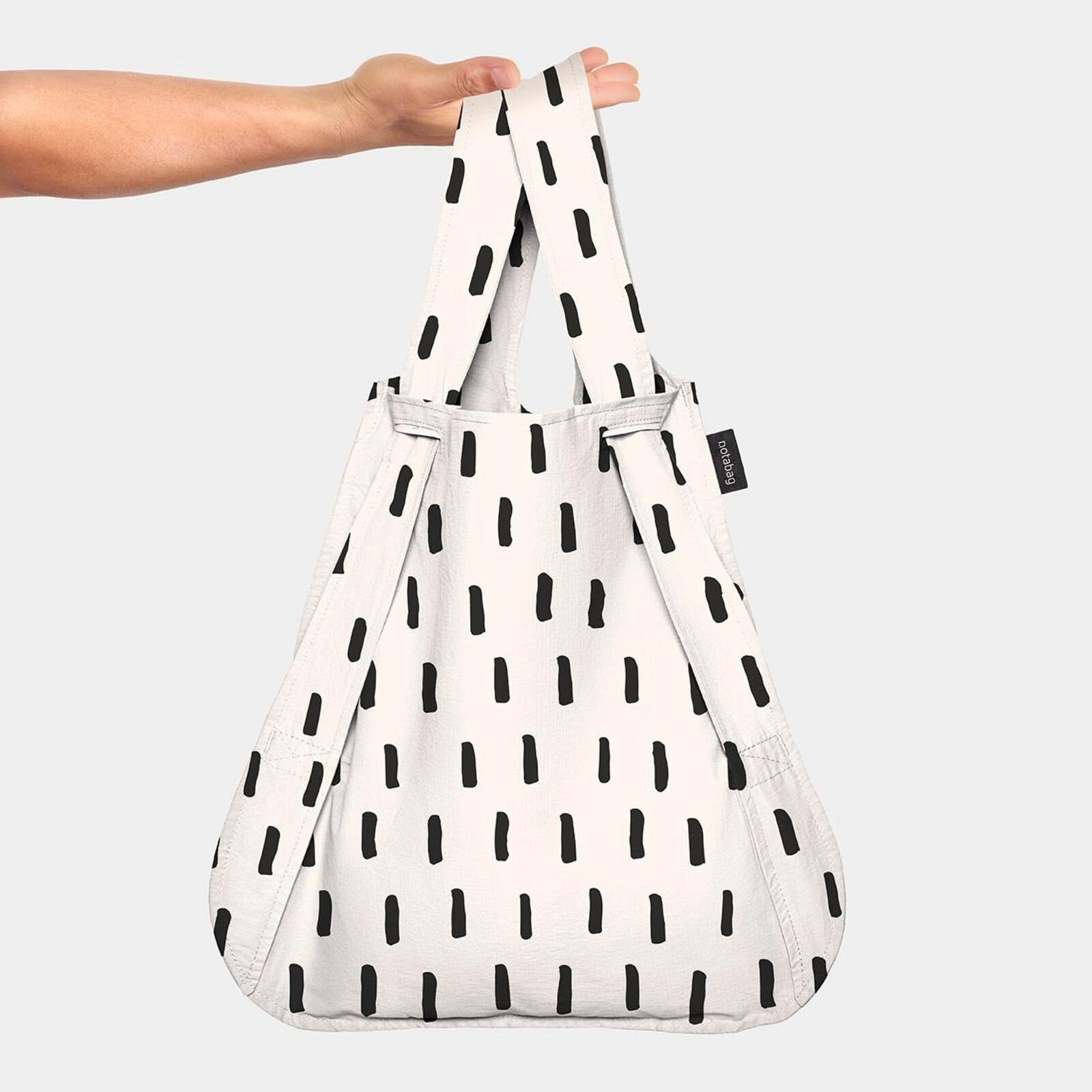 Notabag Convertible Tote: Black Brush Design - Chrysler Museum Shop