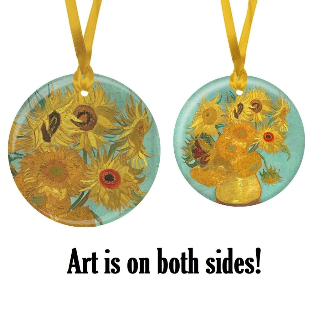 Van Gogh's "Sunflowers" Porcelain Ornament