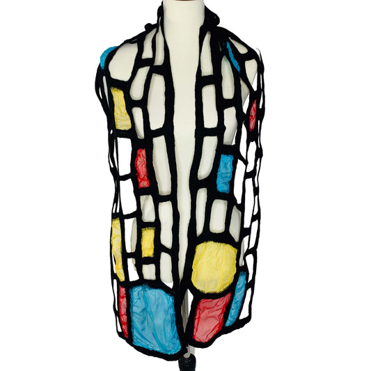 Schal aus Seide und Wolle: Mondrian