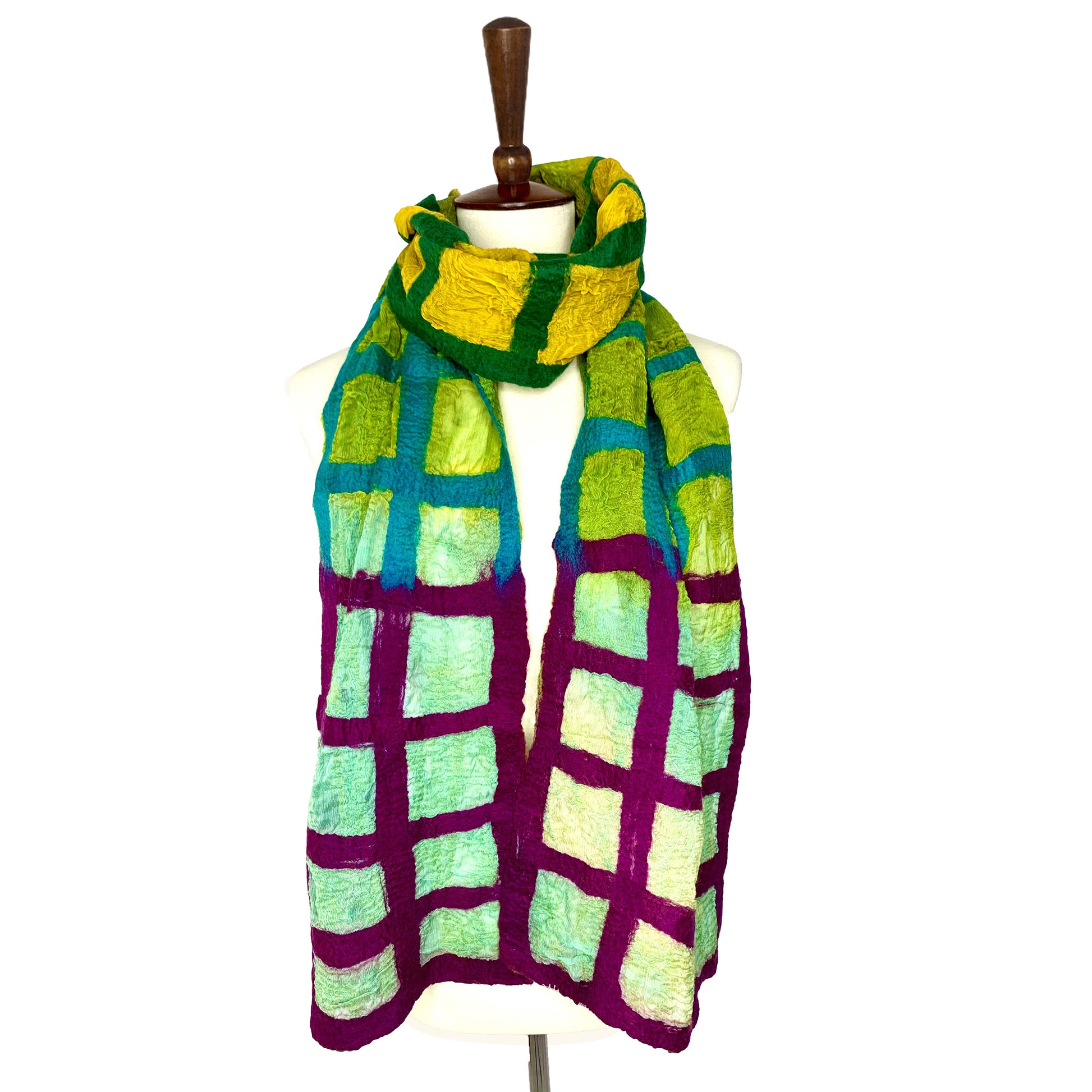 Silk & Wool Scarf: Windowpane - Chrysler Museum Shop