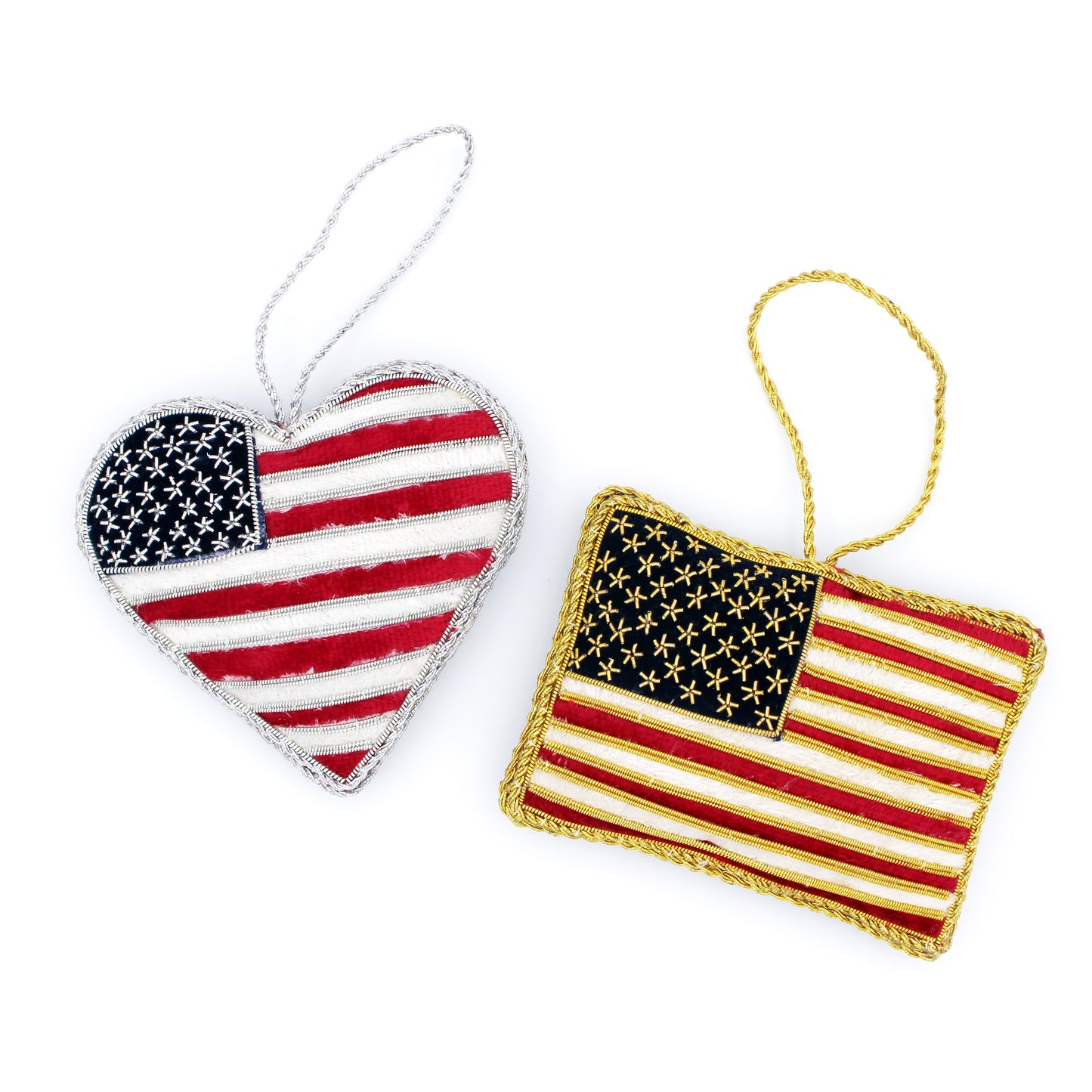 USA-Flaggen-Herz-Verzierung