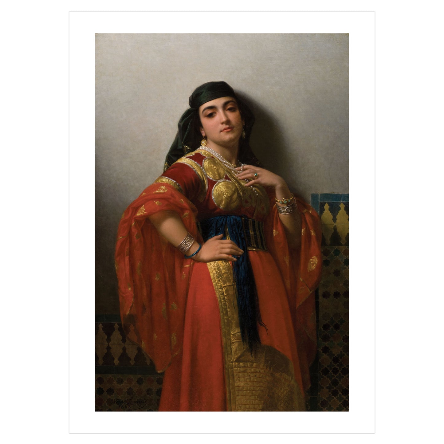 Post Card: "A Jewess of Morocco: Costume de Fête," by Emile Lecomte-Vernet