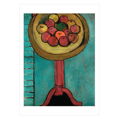Tarjeta postal: "Cuenco de manzanas sobre una mesa", de Henri Matisse