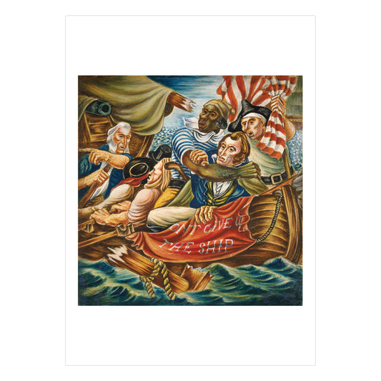 Tarjeta postal: "Batalla del lago Erie", por Hale Aspacio Woodruff
